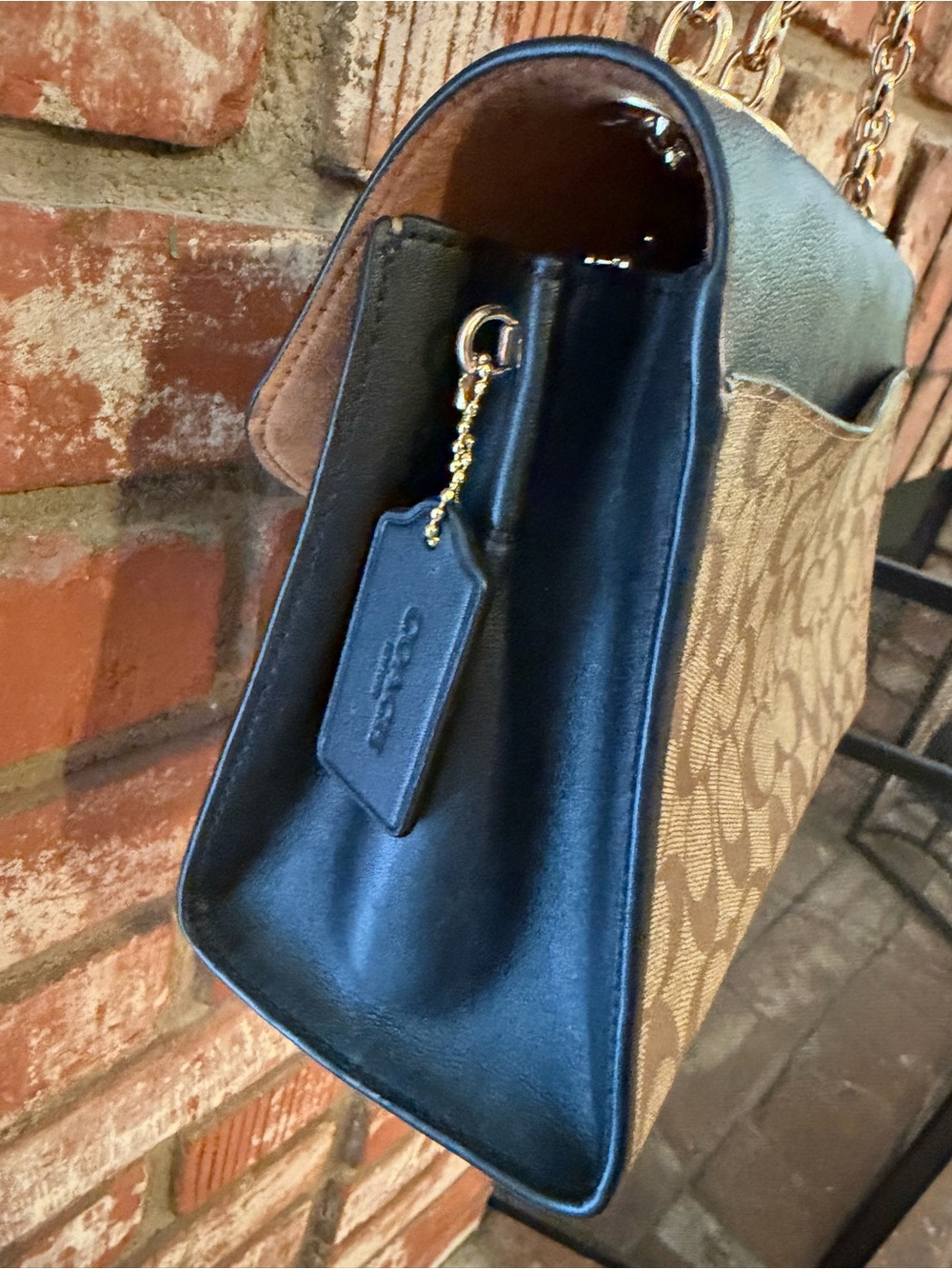 COACH Lane Shoulder Bag- Blocked Signature Canvas - Picture 4 of 15